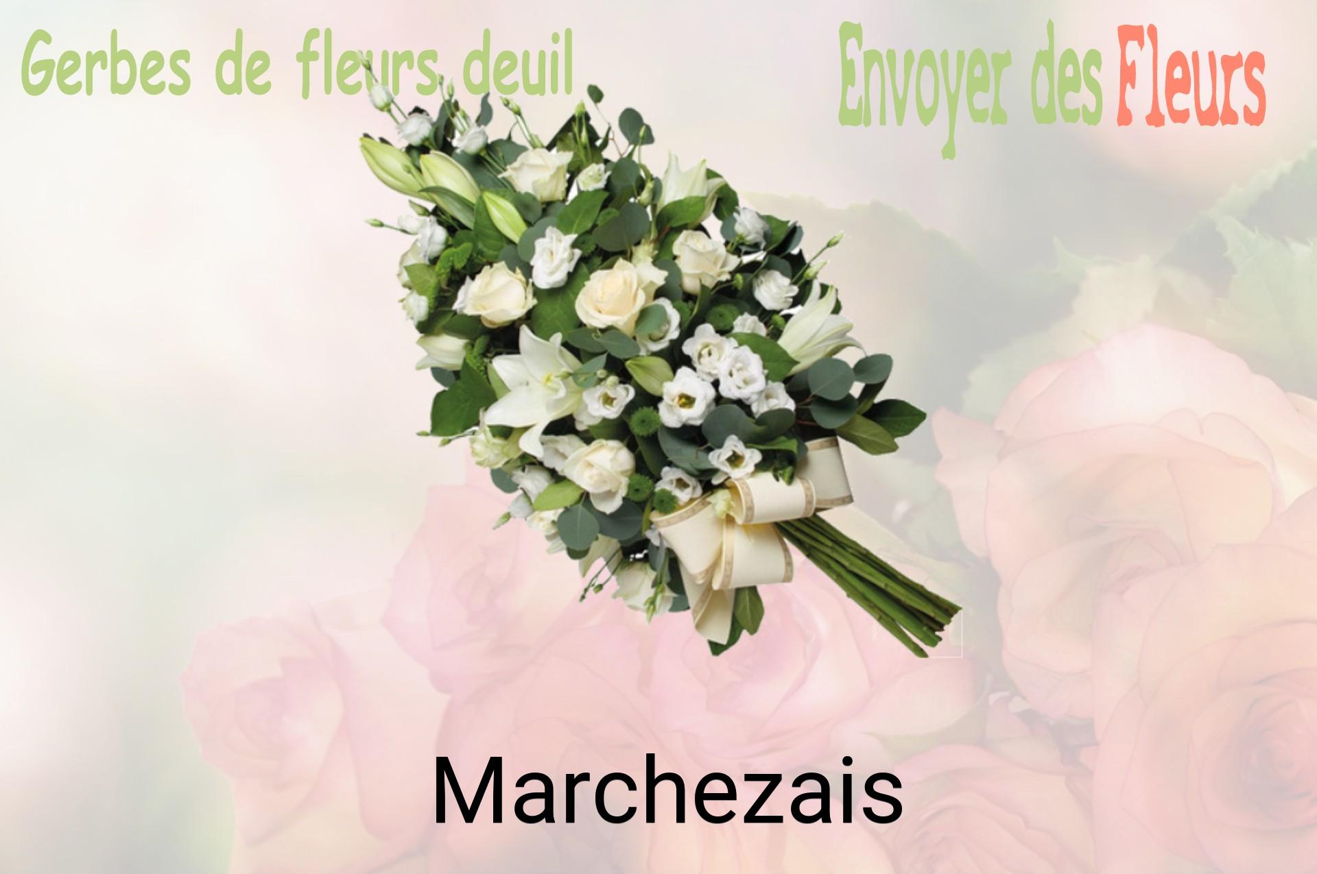 Gerbe de fleurs de deuil livrée à Marchezais